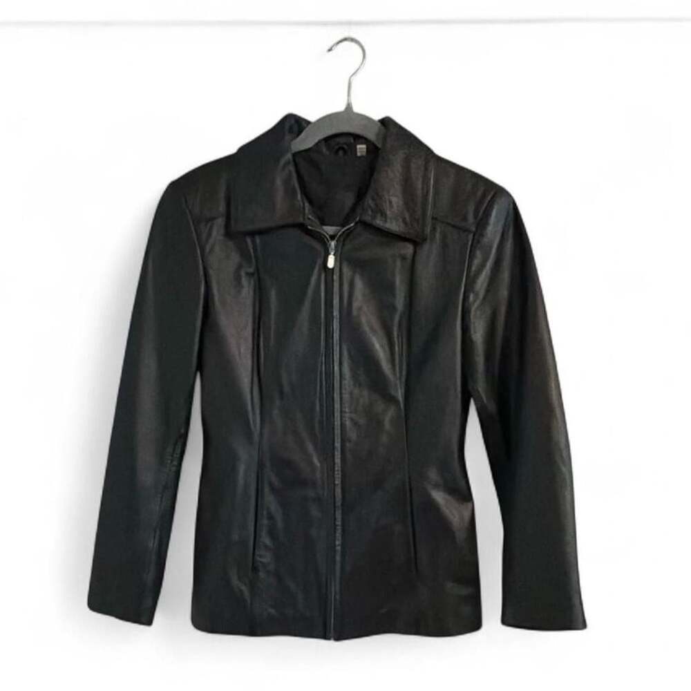 Preston & York Leather Jacket Size S Black